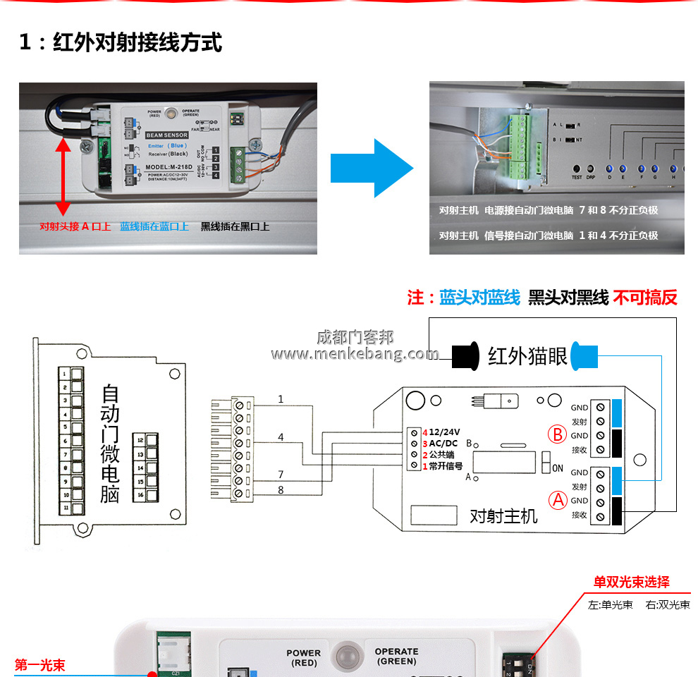 自動門控制裝置接線圖 自動門控制裝置接線圖