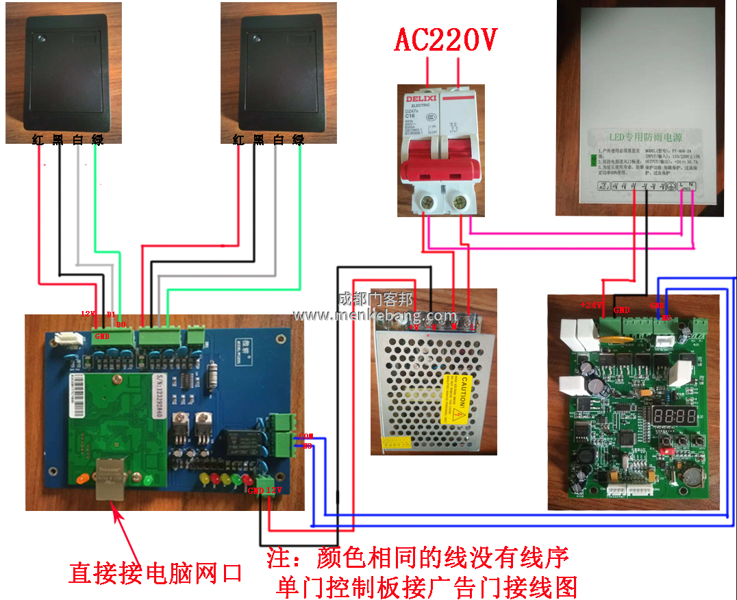 廣告門控制器接線圖