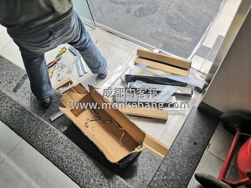 玻璃門裝門禁,雙開門玻璃加裝門禁